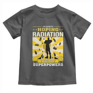 Chemotherapy Awareness Toddler T Shirt Radiation Gives Me Superpowers TS09 Dark Heather Print Your Wear