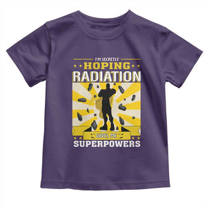 Chemotherapy Awareness Toddler T Shirt Radiation Gives Me Superpowers TS09 Purple Print Your Wear