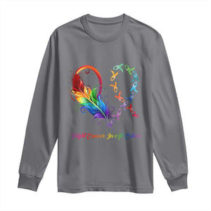 All Cancer Long Sleeve Shirt Fight Cancer In All Color Fighter Rainbow Ribbon TS09 Charcoal Print Your Wear