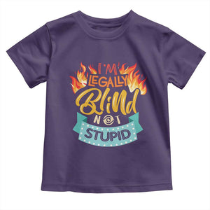 Blindness Visual Impairment Toddler T Shirt I'm Legally Blind Not Stupid TS09 Purple Print Your Wear