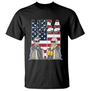 Presidents Day T Shirt Like A Boss Washington Lincoln Abe George US Flag TS09 Black Printyourwear