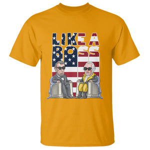 Presidents Day T Shirt Like A Boss Washington Lincoln Abe George US Flag TS09 Gold Printyourwear