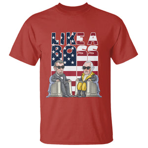 Presidents Day T Shirt Like A Boss Washington Lincoln Abe George US Flag TS09 Red Printyourwear