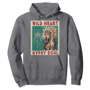 Native American Hoodie Wild Heart Gypsy Soul Women TS09 Charcoal Print Your Wear