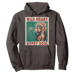 Native American Hoodie Wild Heart Gypsy Soul Women TS09 Dark Chocolate Print Your Wear