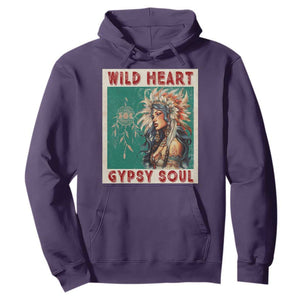 Native American Hoodie Wild Heart Gypsy Soul Women TS09 Purple Print Your Wear