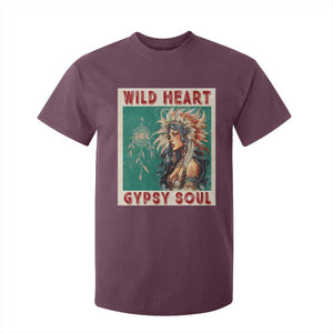 Native American T Shirt For Kid Wild Heart Gypsy Soul Women TS09 Maroon Print Your Wear