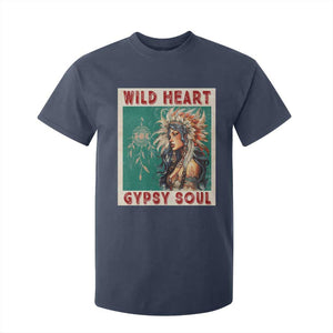 Native American T Shirt For Kid Wild Heart Gypsy Soul Women TS09 Navy Print Your Wear