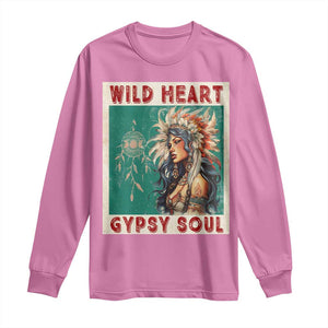 Native American Long Sleeve Shirt Wild Heart Gypsy Soul Women TS09 Azalea Print Your Wear