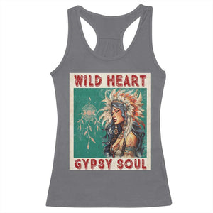 Native American Racerback Tank Top Wild Heart Gypsy Soul Women TS09 Charcoal Print Your Wear