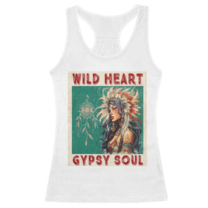 Native American Racerback Tank Top Wild Heart Gypsy Soul Women TS09 White Print Your Wear