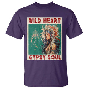 Native American T Shirt Wild Heart Gypsy Soul Women TS09 Purple Print Your Wear