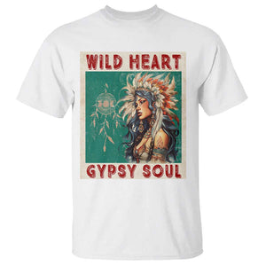 Native American T Shirt Wild Heart Gypsy Soul Women TS09 White Print Your Wear