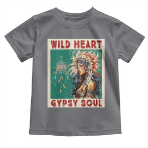 Native American Toddler T Shirt Wild Heart Gypsy Soul Women TS09 Charcoal Print Your Wear