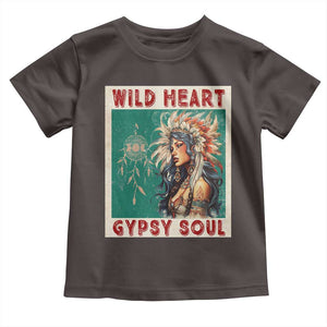 Native American Toddler T Shirt Wild Heart Gypsy Soul Women TS09 Dark Chocolate Print Your Wear