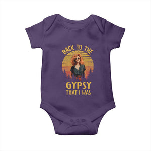 Back To The Gypsy That I Was Baby Onesie TS09 Purple Print Your Wear