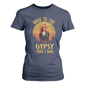 Back To The Gypsy That I Was T Shirt For Women TS09 Navy Print Your Wear