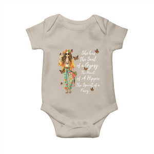 Hippie Girl Baby Onesie The Soul Of A Gypsy The Heart Of A Hippie The Spirit Of A Family TS09 Sand Print Your Wear