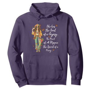 Hippie Girl Hoodie The Soul Of A Gypsy The Heart Of A Hippie The Spirit Of A Family TS09 Purple Print Your Wear