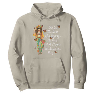 Hippie Girl Hoodie The Soul Of A Gypsy The Heart Of A Hippie The Spirit Of A Family TS09 Sand Print Your Wear