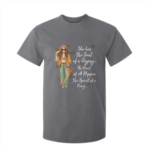 Hippie Girl T Shirt For Kid The Soul Of A Gypsy The Heart Of A Hippie The Spirit Of A Family TS09 Charcoal Print Your Wear