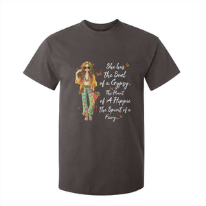 Hippie Girl T Shirt For Kid The Soul Of A Gypsy The Heart Of A Hippie The Spirit Of A Family TS09 Dark Chocolate Print Your Wear