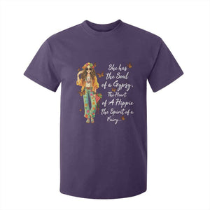 Hippie Girl T Shirt For Kid The Soul Of A Gypsy The Heart Of A Hippie The Spirit Of A Family TS09 Purple Print Your Wear