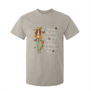 Hippie Girl T Shirt For Kid The Soul Of A Gypsy The Heart Of A Hippie The Spirit Of A Family TS09 Sand Print Your Wear