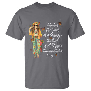 Hippie Girl T Shirt The Soul Of A Gypsy The Heart Of A Hippie The Spirit Of A Family TS09 Charcoal Print Your Wear