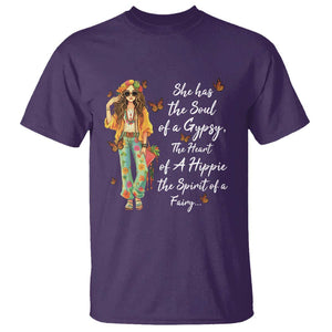 Hippie Girl T Shirt The Soul Of A Gypsy The Heart Of A Hippie The Spirit Of A Family TS09 Purple Print Your Wear