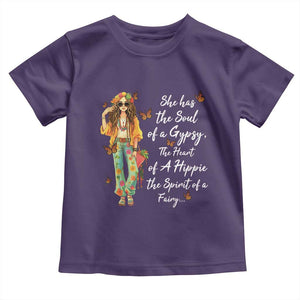 Hippie Girl Toddler T Shirt The Soul Of A Gypsy The Heart Of A Hippie The Spirit Of A Family TS09 Purple Print Your Wear