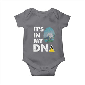 Saint Lucia Baby Onesie It's In My DNA Beautiful Beach TS09 Charcoal Print Your Wear