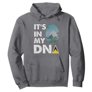 Saint Lucia Hoodie It's In My DNA Beautiful Beach TS09 Charcoal Print Your Wear