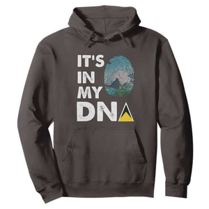 Saint Lucia Hoodie It's In My DNA Beautiful Beach TS09 Dark Chocolate Print Your Wear