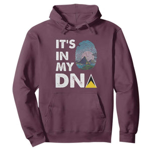 Saint Lucia Hoodie It's In My DNA Beautiful Beach TS09 Maroon Print Your Wear