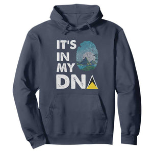 Saint Lucia Hoodie It's In My DNA Beautiful Beach TS09 Navy Print Your Wear