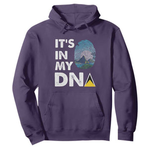 Saint Lucia Hoodie It's In My DNA Beautiful Beach TS09 Purple Print Your Wear