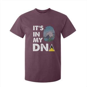 Saint Lucia T Shirt For Kid It's In My DNA Beautiful Beach TS09 Maroon Print Your Wear