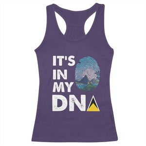 Saint Lucia Racerback Tank Top It's In My DNA Beautiful Beach TS09 Purple Print Your Wear