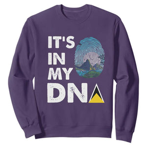 Saint Lucia Sweatshirt It's In My DNA Beautiful Beach TS09 Purple Print Your Wear