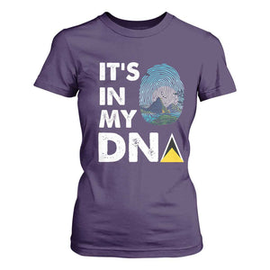 Saint Lucia T Shirt For Women It's In My DNA Beautiful Beach TS09 Purple Print Your Wear