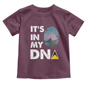 Saint Lucia Toddler T Shirt It's In My DNA Beautiful Beach TS09 Maroon Print Your Wear