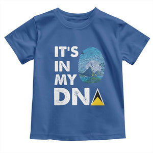 Saint Lucia Toddler T Shirt It's In My DNA Beautiful Beach TS09 Royal Blue Print Your Wear