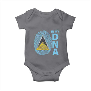 Saint Lucia It's In My DNA Baby Onesie TS09 Charcoal Print Your Wear