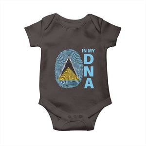 Saint Lucia It's In My DNA Baby Onesie TS09 Dark Chocolate Print Your Wear