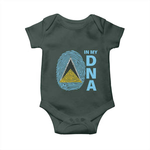 Saint Lucia It's In My DNA Baby Onesie TS09 Dark Forest Green Print Your Wear