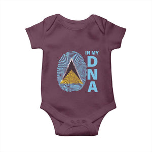 Saint Lucia It's In My DNA Baby Onesie TS09 Maroon Print Your Wear