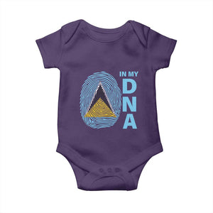 Saint Lucia It's In My DNA Baby Onesie TS09 Purple Print Your Wear