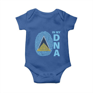 Saint Lucia It's In My DNA Baby Onesie TS09 Royal Blue Print Your Wear