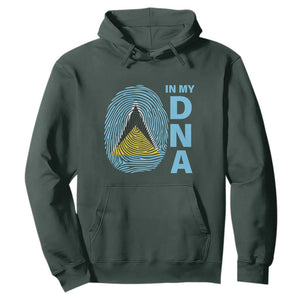 Saint Lucia It's In My DNA Hoodie TS09 Dark Forest Green Print Your Wear